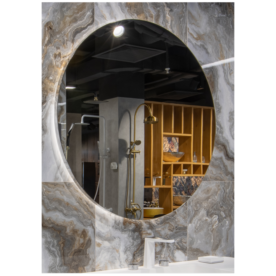 Зеркало ArmadiArt Rombo круглое с тыльной подсветкой, 100 см